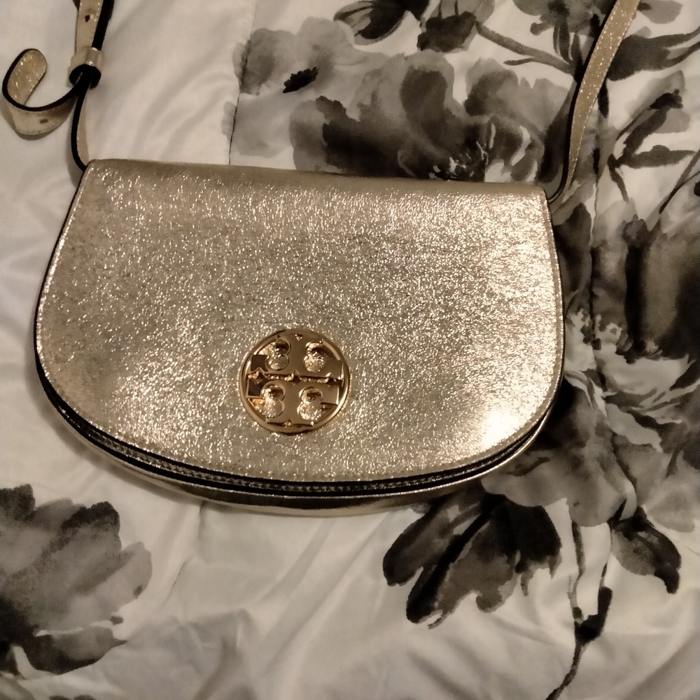 Gold Tory Burch handbag